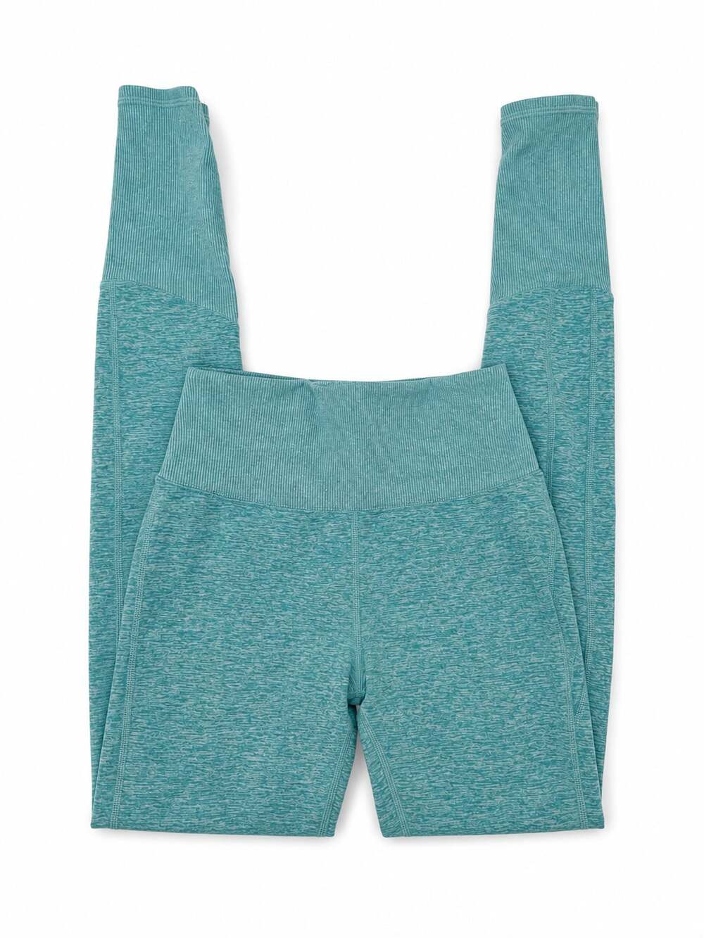 Alo Yoga High Waist Alosoft Lounge Legging in Bright Aqua Heather - Picture 1 of 9